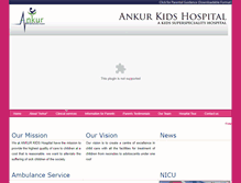 Tablet Screenshot of ankurkidshospital.com